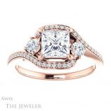 Princess Cut Forever One Moissanite Engagement Ring #GTJ1143-square-fo-r