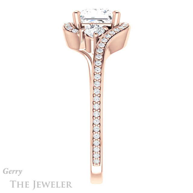 Princess Cut Forever One Moissanite Engagement Ring #GTJ1143-square-fo-r