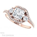 Princess Cut Forever One Moissanite Engagement Ring #GTJ1143-square-fo-r