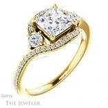 Princess Cut Forever One Moissanite Engagement Ring #GTJ1143-square-fo-y