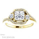 Princess Cut Forever One Moissanite Engagement Ring #GTJ1143-square-fo-y