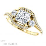 Princess Cut Forever One Moissanite Engagement Ring #GTJ1143-square-fo-y