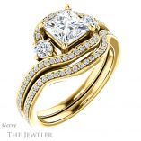 Princess Cut Forever One Moissanite Engagement Ring #GTJ1143-square-fo-y