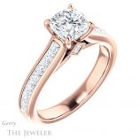 Cushion Cut Forever One Moissanite Engagement Ring #GTJ1144-cushion-fo-r