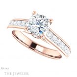 Cushion Cut Forever One Moissanite Engagement Ring #GTJ1144-cushion-fo-r
