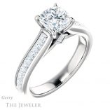 Cushion Cut Forever One Moissanite Engagement Ring #GTJ1144-cushion-fo-w