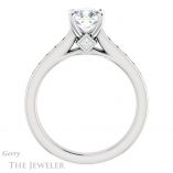 Cushion Cut Forever One Moissanite Engagement Ring #GTJ1144-cushion-fo-w