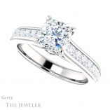 Cushion Cut Forever One Moissanite Engagement Ring #GTJ1144-cushion-fo-w