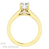 Cushion Cut Forever One Moissanite Engagement Ring #GTJ1144-cushion-fo-y