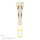 Cushion Cut Forever One Moissanite Engagement Ring #GTJ1144-cushion-fo-y