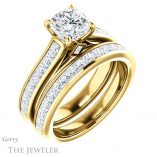 Cushion Cut Forever One Moissanite Engagement Ring #GTJ1144-cushion-fo-y
