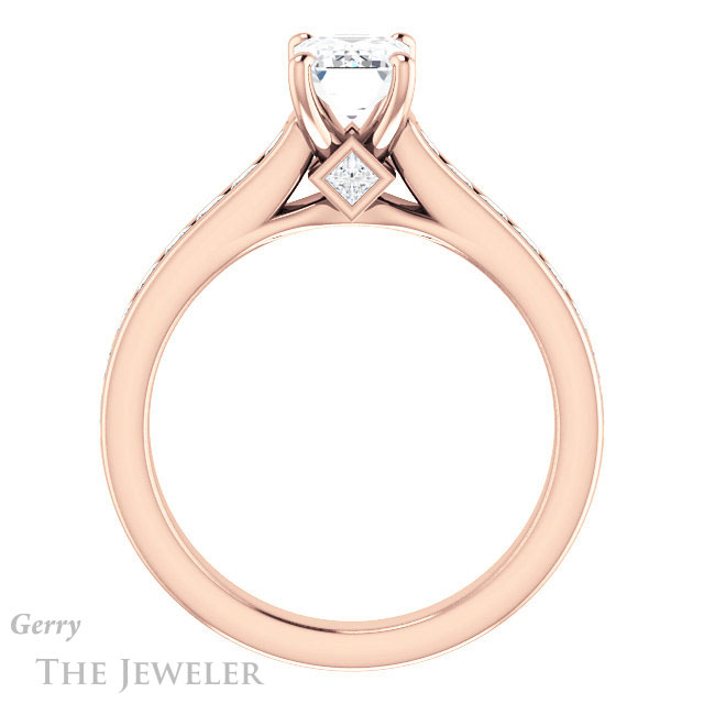 Emerald Cut Forever One Moissanite Engagement Ring #GTJ1144-emerald-fb-r 2 Emerald Cut Forever Brilliant Moissanite Engagement Ring #GTJ1144-emerald-fb-r