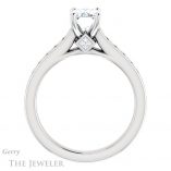 Emerald Cut Forever Brilliant Moissanite Engagement Ring #GTJ1144-emerald-fb-w