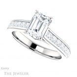 Emerald Cut Forever Brilliant Moissanite Engagement Ring #GTJ1144-emerald-fb-w