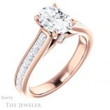 Oval Shaped Forever One Moissanite Engagement Ring #GTJ1144-oval-fo-r