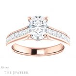 Oval Shaped Forever One Moissanite Engagement Ring #GTJ1144-oval-fo-r