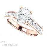 Oval Shaped Forever One Moissanite Engagement Ring #GTJ1144-oval-fo-r