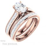 Oval Shaped Forever One Moissanite Engagement Ring #GTJ1144-oval-fo-r