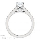 Oval Shaped Forever One Moissanite Engagement Ring #GTJ1144-oval-fo-w