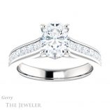 Oval Shaped Forever One Moissanite Engagement Ring #GTJ1144-oval-fo-w