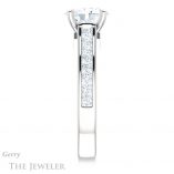 Oval Shaped Forever One Moissanite Engagement Ring #GTJ1144-oval-fo-w