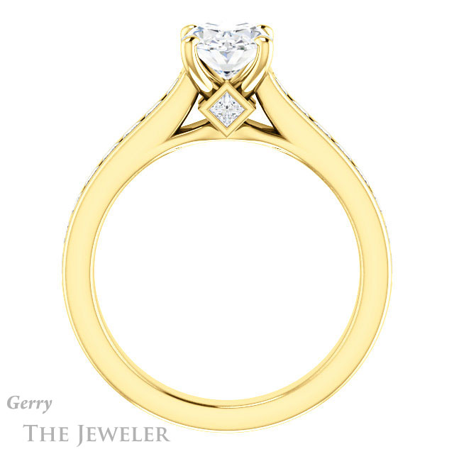 Oval Shaped Forever One Moissanite Engagement Ring #GTJ1144-oval-fo-y 2 Oval Shaped Forever One Moissanite Engagement Ring #GTJ1144-oval-fo-y