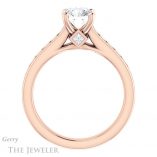 Round Cut Forever One Moissanite Engagement Ring #GTJ1144-round-fo-r