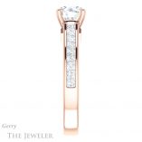 Round Cut Forever One Moissanite Engagement Ring #GTJ1144-round-fo-r
