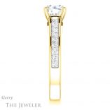 Round Cut Forever One Moissanite Engagement Ring #GTJ1144-round-fo-y 3 Round Cut Forever One Moissanite Engagement Ring #GTJ1144-round-fo-y