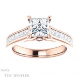 Princess Cut Forever One Moissanite Engagement Ring #GTJ1144-square-fo-r