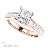 Princess Cut Forever One Moissanite Engagement Ring #GTJ1144-square-fo-r