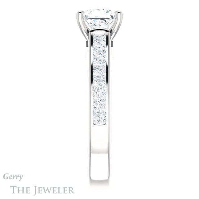 Princess Cut Forever One Moissanite Engagement Ring #GTJ1144-square-fo-w