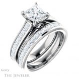 Princess Cut Forever One Moissanite Engagement Ring #GTJ1144-square-fo-w