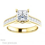 Princess Cut Forever One Moissanite Engagement Ring #GTJ1144-square-fo-y 1 Princess Cut Forever One Moissanite Engagement Ring #GTJ1144-square-fo-y