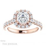 Cushion Cut Forever One Moissanite Engagement Ring #GTJ1145-cushion-fo-r 1 Cushion Cut Forever One Moissanite Engagement Ring #GTJ1145-cushion-fo-r
