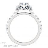 Cushion Cut Forever One Moissanite Engagement Ring #GTJ1145-cushion-fo-w 2 Cushion Cut Forever One Moissanite Engagement Ring #GTJ1145-cushion-fo-w