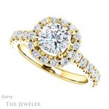 Cushion Cut Forever One Moissanite Engagement Ring #GTJ1145-cushion-fo-y 5 Cushion Cut Forever One Moissanite Engagement Ring #GTJ1145-cushion-fo-y