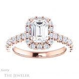 Emerald Cut Forever Brilliant Moissanite Engagement Ring #GTJ1145-emerald-fb-r