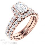 Emerald Cut Forever Brilliant Moissanite Engagement Ring #GTJ1145-emerald-fb-r