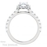 Emerald Cut Forever Brilliant Moissanite Engagement Ring #GTJ1145-emerald-fb-w