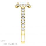 Emerald Cut Forever One Moissanite Engagement Ring #GTJ1145-emerald-fb-y 3 Emerald Cut Forever Brilliant Moissanite Engagement Ring #GTJ1145-emerald-fb-y