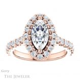 Marquise Cut Forever One Moissanite Engagement Ring #GTJ1145-marquise-fb-r 1 Marquise Cut Forever Brilliant Moissanite Engagement Ring #GTJ1145-marquise-fb-r