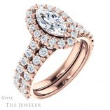 Marquise Cut Forever One Moissanite Engagement Ring #GTJ1145-marquise-fb-r 6 Marquise Cut Forever Brilliant Moissanite Engagement Ring #GTJ1145-marquise-fb-r