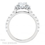 Oval Shaped Forever One Moissanite Engagement Ring #GTJ1145-oval-fo-w 2 Oval Shaped Forever One Moissanite Engagement Ring #GTJ1145-oval-fo-w