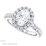 Oval Shaped Forever One Moissanite Engagement Ring #GTJ1145-oval-fo-w 5 Oval Shaped Forever One Moissanite Engagement Ring #GTJ1145-oval-fo-w
