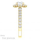Round Cut Forever One Moissanite Engagement Ring #GTJ1145-round-fo-y