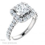 Princess Cut Forever One Moissanite Engagement Ring #GTJ1145-square-fo-w 4 Princess Cut Forever One Moissanite Engagement Ring #GTJ1145-square-fo-w