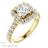 Princess Cut Forever One Moissanite Engagement Ring #GTJ1145-square-fo-y