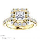 Princess Cut Forever One Moissanite Engagement Ring #GTJ1145-square-fo-y