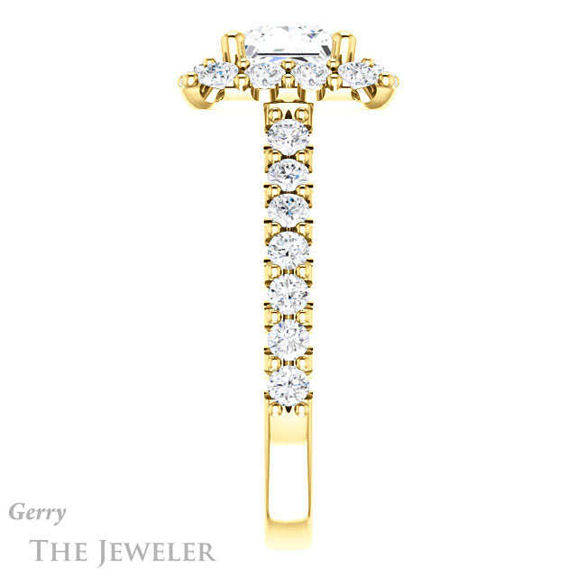 Princess Cut Forever One Moissanite Engagement Ring #GTJ1145-square-fo-y